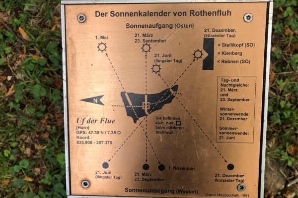 Zum Sonnenkalender auf der Rothenflue