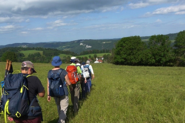 Wandergruppe in den Freibergen